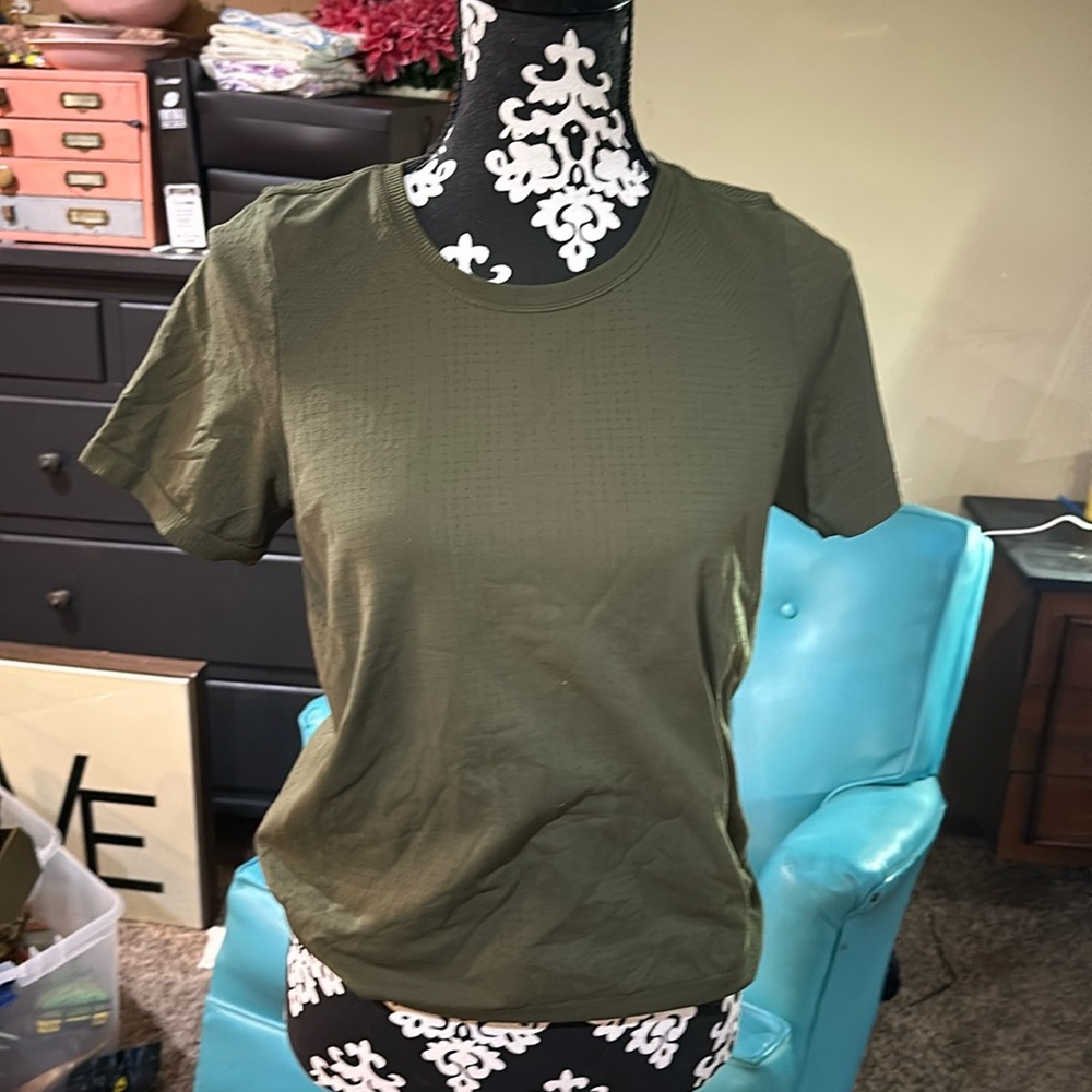 Athleta Military Green Breathable Shirt